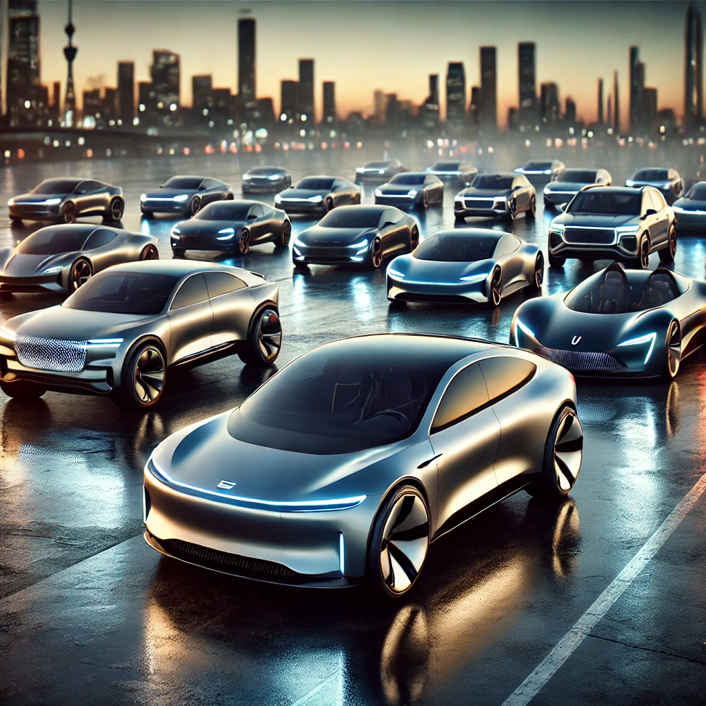 A lineup of the top 10 latest car models for 2024, showcasing sleek designs and cutting-edge technology