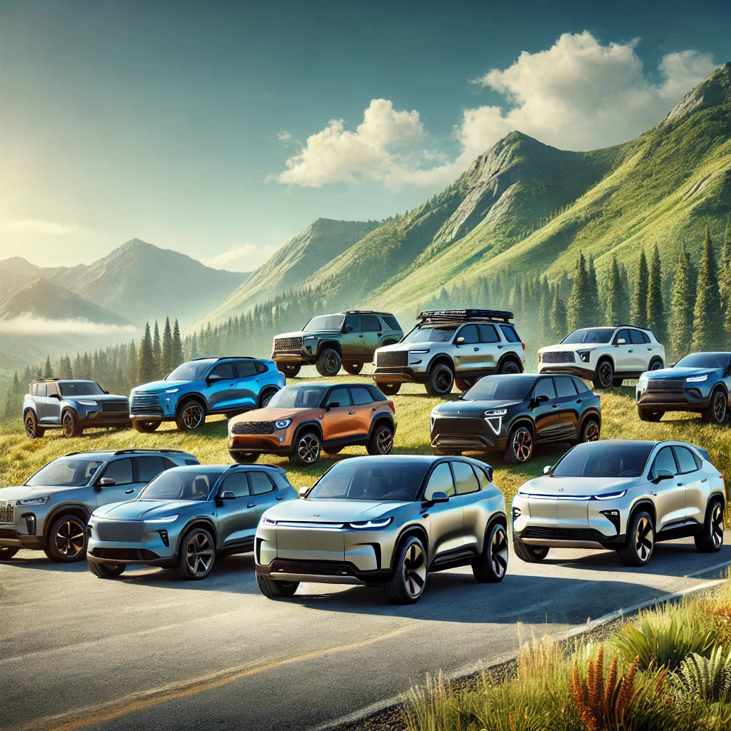 Best electric and hybrid SUVs of 2024 showcasing top models for performance, range, and eco-friendly driving.