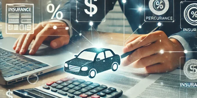 Illustration of calculating car loan and insurance costs