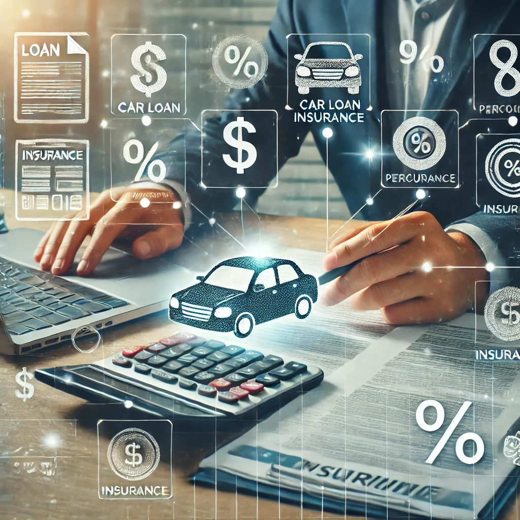 Illustration of calculating car loan and insurance costs