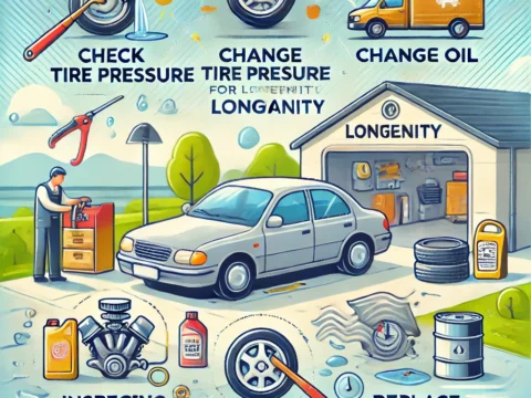 A car owner performing routine maintenance for vehicle longevity