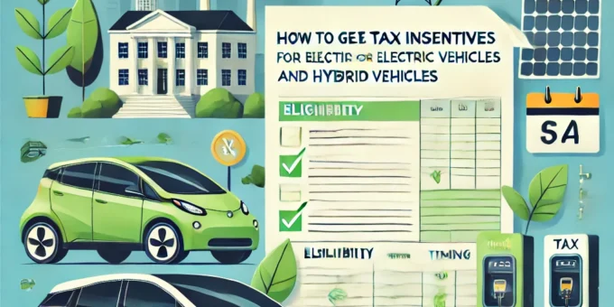 Guide to getting tax incentives for electric and hybrid vehicles