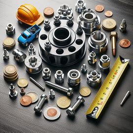 close-up of wheel spacers installed on a vehicle hub with alloy wheel removed