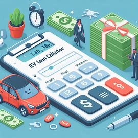 EV loan calculator estimating monthly electric car payments