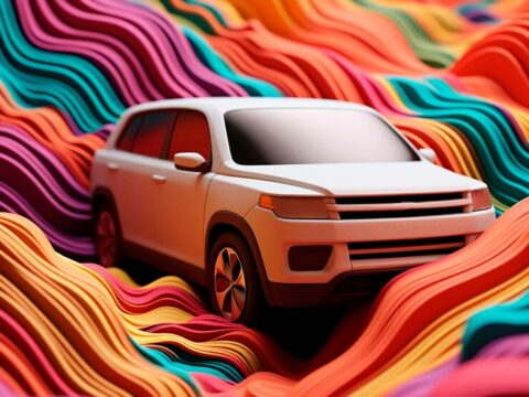a vibrant car displaying various car wraps & vinyl colors