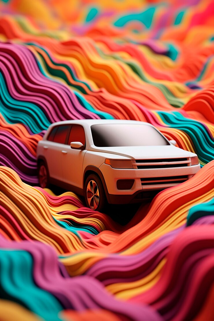 a vibrant car displaying various car wraps & vinyl colors